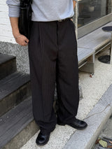 Dart pin stripe slacks