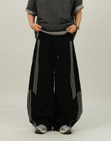 RU Track Nylon Curved Banding Pants