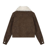 Leon Fur Collar Leather Jacket