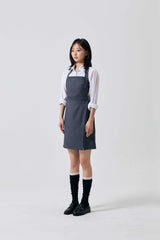 ASTRAL BUCKLE MINI DRESS / CHARCOAL