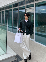エイデン 401 コットン ラウンドトップ ワイドパンツ