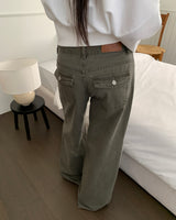 Carcl wide long cotton pants