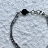 Black Accent Double Chain Bracelet