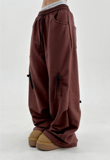 (SHIRRED BOW❤/BRUSHED FLEECE❤/100% COTTON) TRAINING BOW PANTS - 3 COLOR