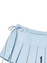 プリーツラップスカート (DENIM)