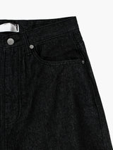 色褪せないバルーンデニムパンツ