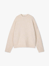 BEANIE SET OVERSIZED KNIT (IVORY)