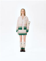 13DE MARZO Fair Isle Leg Warmer Beige