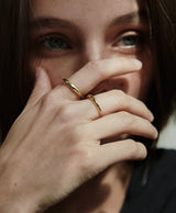 [925 silver] Cinq.silver.205 / mini soar ring (gold)