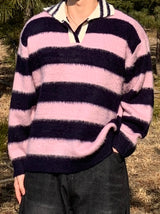 Dangala brush collar knitwear