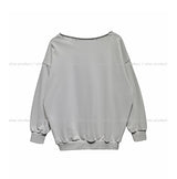 22 Cutting Off-Shoulder Sweatshirt