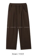 Nopi First Round Tuck Flow Banding Wide Pants