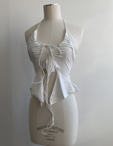 General Shirring Strap Top (White)