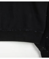 カットダメージウォッシングフードジップアップ [ BLACK ]