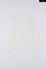 Shoulder layering long sleeve top