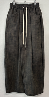 PINTUCK BANDING COTTON DENIM LONG PANTS 🩵🩷🤎3COLOR