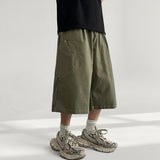 Shich banding diagonal pocket stitch Bermuda pants (4 colors)