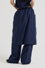 コットンバンディングスカートパンツ, Navy