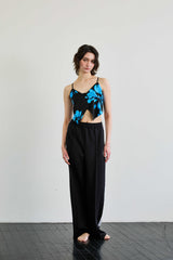 FLUTTER TOP / BLUE