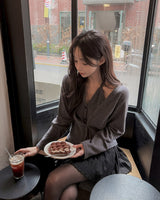 Delron Halter Layered Cardigan