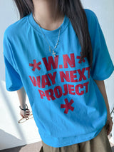 オーシャンニングビビッドカラーパッチオーバーサイズTシャツ 5カラー