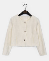 Becche silver button tweed jacket