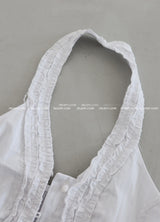 frill halterneck striped shirt blouse