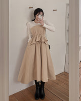 Layered long one piece