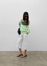 [MADE] Roni's Deep V-neck Summer Cotton Long Sleeve Tee