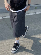 カーブデニムハーフパンツ