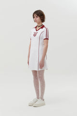 OPEN COLLAR SPORTY DRESS