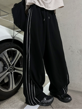 Piping Wide Sweat Sweat Pants
