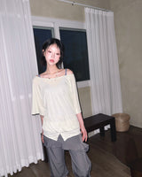 (2color) Ruffle Wrap Frill Capri Pants