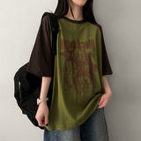 O-ring Color Raglan Short Sleeve T-shirt