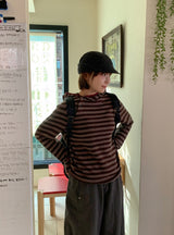 [unisex] キルシュッドボタンストライプフーディー