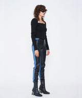 SQUARE NECK RIB CARDIGAN