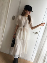 Sheer back ribbon blouse