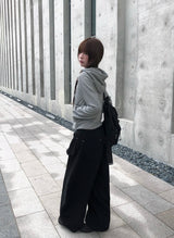 Flick チェックワイドコットンバルーンパンツ