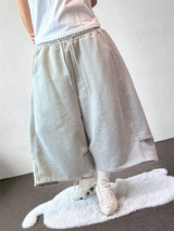 Coller Curved Side Pintuck Balloon Bermuda Shorts 3color