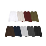 ケインヘンリーネックコットン長袖Tシャツ