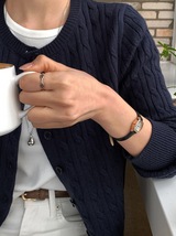 FOB Cable Knit Round Cardigan