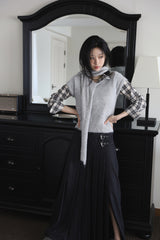Muffler half soft knit