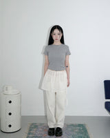 Voluminous sheer wrap skirt _ ivory