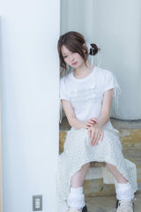 ナポレオン ボタン Tシャツ(white)