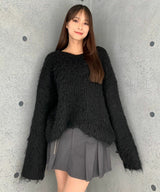 ミックスカラーVネックニット