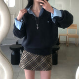 [BELLIDE MADE] キンシャモヘアVネックルーズフィットニット
