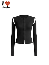 Vibe open long-sleeved cardigan knitwear