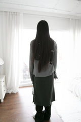 mild ribbed button midi skirt(3colors)