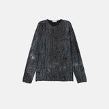 ENOC グランジダイイングショルダースナップ長袖Tシャツ (2 colors)