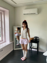Stripe Button Lounge Shorts